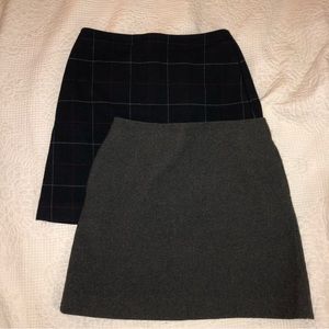 Bundle of two (2) Uniqlo wool blend mini skirts